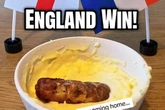England fan uses bangers and mash to predict World Cup - and Three Lions set to s-mash it
