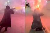 Yob shooting fireworks at people compared to 'scenes like Star Wars' in horror footage