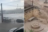 'Terrifying' flash flood devastates Brit holiday hotspot as partygoers run for cover