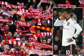 Marcus Rashford's tummy bug sees Liverpool fans claim 'he's literally s****ing himself'