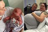 Mum has three supersized babies born with massive combined weight of 31lbs