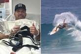 Surfer 'blacked out' after '8ft' shark ravaged leg in his second attack on same beach