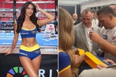 Usyk signs jaw-dropping ring girl's hot pants after stunning Dubois KO
