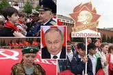 Russia's massive Soviet-era communist parade as Lenin's face lauded in eerie USSR scenes