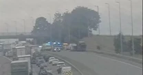 M6 live: Crash and lorry fire causes traffic chaos as motorway closed both ways