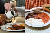 Absolute wrong 'uns ruining full English by pouring on gravy instead of brown sauce