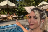 Mauro Icardi's wife Wanda teases PSG star in yellow bikini by swimming pool