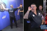 Gary Anderson shows off sportsmanship and busts his score against Rydz