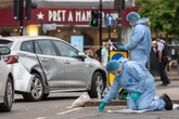 Man arrested for attempted murder as car ploughs into pedestrians leaving five injured outside M&S