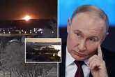 Mystery explosions shake homes near Putin's secret Arctic military bases as inferno lights up sky