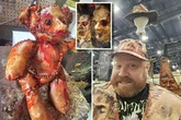 'Human skin' teddy bear creator dubbed a 'Satanist' as man arrested for planting toy at gas station