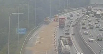 LiveM60 and M62 LIVE: Traffic and delays as spillage closes major motorway lanes