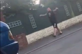 Strongman Eddie Hall sprints after cars screaming 'I'll twist your f***ing head off'
