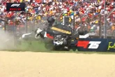 Red Bull star suffers 'terrifying' crash as F1 car flips upside down into the wall