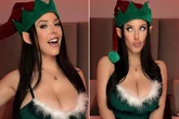 Adult star Angela White thrills cheeky fans as she turns 'mischievous' elf