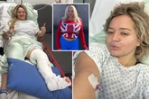 Top adult star Lana Wolf left 'so scared' in hospital after breaking her leg in '4 places'