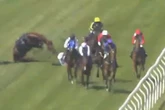 Jockey rushed to hospital after horrific collision - 'never seen horse flip like that'