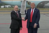 Trump and Putin shake hands in Alaska ahead of meeting on Ukraine peace deal