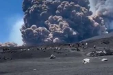 BREAKING Insane moment Mount Etna tourists run for their lives with volcanic ash just metres away