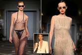 Daring models expose nipples and bums in nothing but chainmail for London Fashion Week show