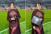 Jaw-dropping Serie A presenter risks it all in see-through top and leather boots