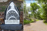 Jaws superfan buried under 'utterly brilliant' great white shark tombstone