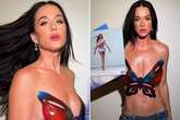 Katy Perry covers up with cheeky breastplate as she leaves little to imagination