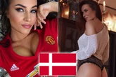 Man Utd-obsessed glamour model throwing support to Denmark with sizzling Euro snaps