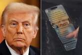 President Trump has own face as his screensaver as he checks notifications after sworn in