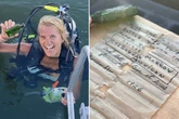 Woman finds 100-year-old message in a bottle at bottom of lake before reuniting with author's daughter