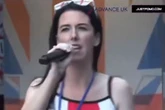 'Poundshop Lily Allen' praises Putin and slams Starmer in 'cringe' performance at Tommy Robinson march