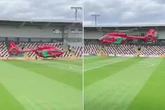 EFL clash stopped as fan falls ill and air ambulance lands on pitch