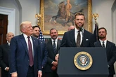 Trump's "6'3" claims mocked after 6'4 NFL star towers over him