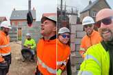 Bricklayers take internet by storm my miming songs using building materials