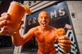 The Tango man is back but ditches face slaps for scoops of the brand's first-ever sorbet