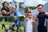 Gypsy family living on motorway car park lift lid on 'grabbing' and not using caravan loos