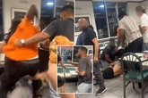Mass brawl inside burger chain after food order mix-up as floors left bloodstained