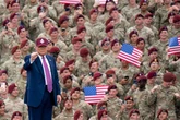BREAKING Donald Trumps says 'US soldiers will chase you down, crush you' showing military in new video