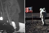 Bizarre claims moon landing faked after 'see-through' astronaut spotted on NASA video
