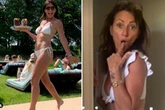 Davina McCall, 53, unleashes washboard abs as she frolics in sun in tiny white bikini