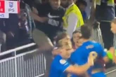 Birmingham fan hauled to ground in player bust-up as fans say 'football is back'