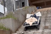 Chinese man invents bed on wheels in new level of laziness