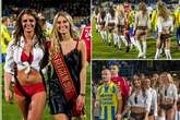 Football club had lingerie models replace mascots as players couldn't hide grins