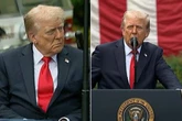 Trump grips podium in new health fears as 'he's been to dentist or had a stroke'