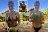 Paige VanZant shows off her two big round coconuts in bikini with 'beautiful smile'