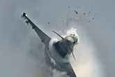Moment psycho seagull shatters cockpit of £73m warplane as animal blown to smithereens