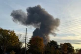 Horror plane crash with plumes of smoke seen for miles as cops swarm scene