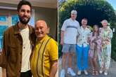 Iconic comic poses with his lad as he asks to join Gary Barlow's 'tall son club'