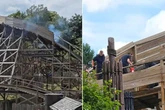 Alton Towers drama as smoke seen billowing from wooden Wicker Man rollercoaster