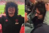Man Utd fan famous for hair stunt attacked by fellow supporter in shocking video